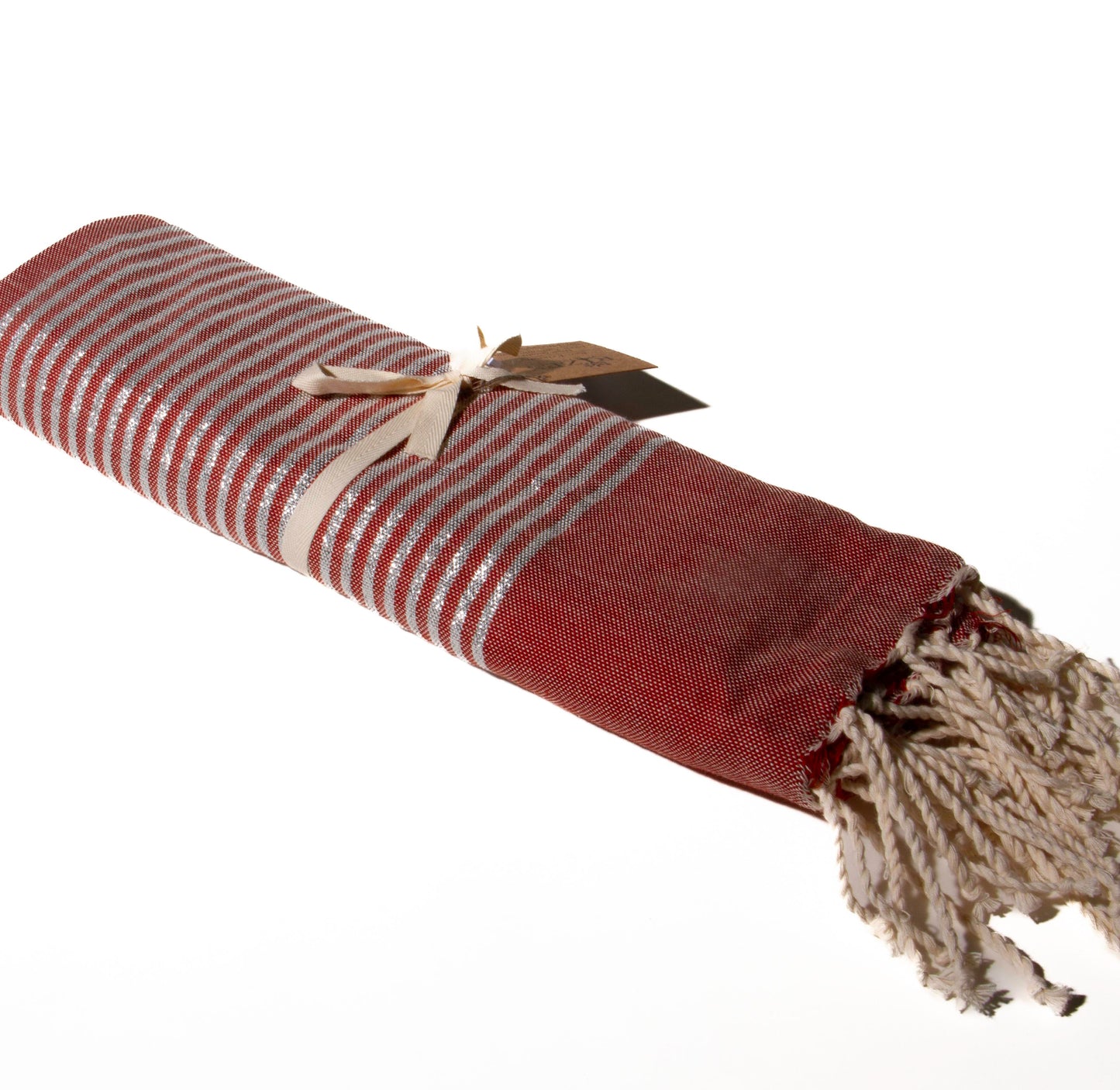 מגבת חוף לונג פסים כסף/זהב