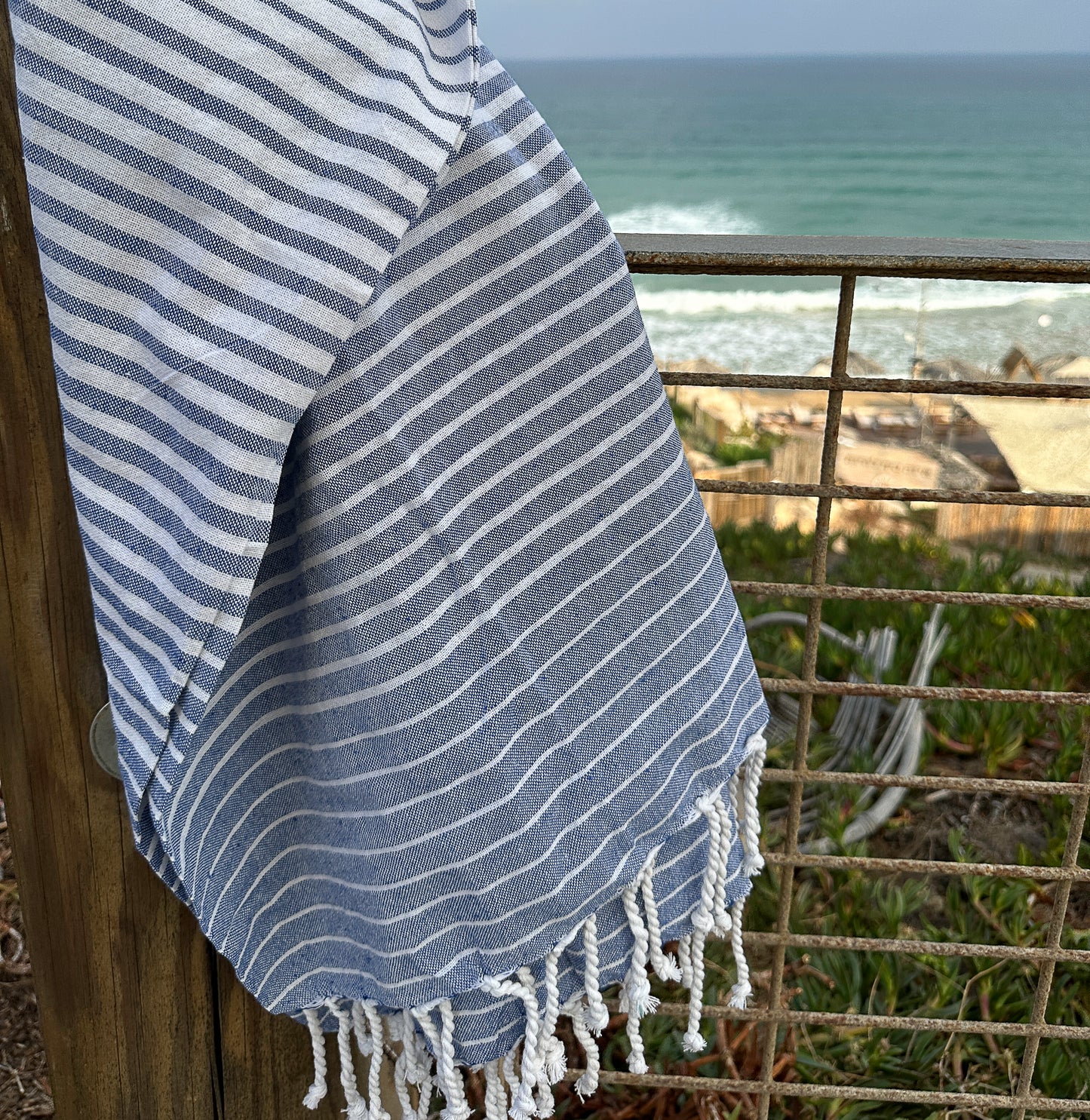מגבת חוף כותנה ממוחזרת