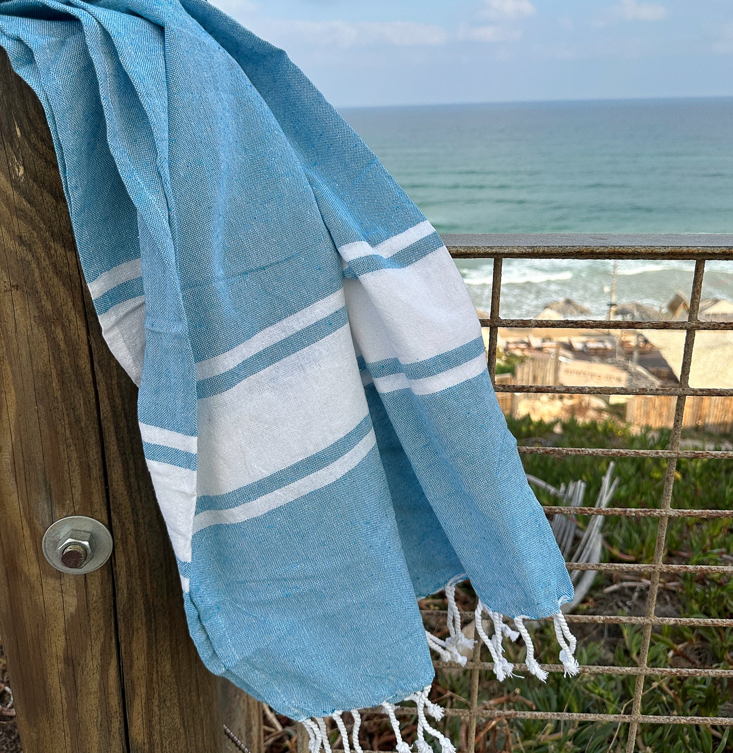 מגבת חוף כותנה ממוחזרת